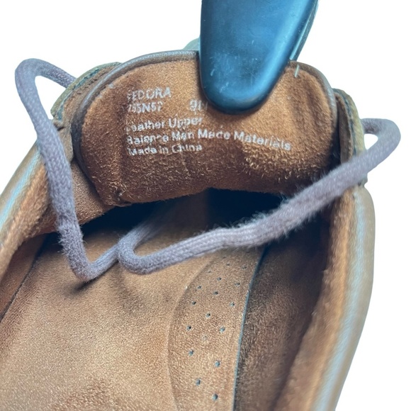 NATURALIZER FEDDRA Brown Tan Genuine Leather Lace Up Casual Shoes Comfort sz 9 N - Picture 13 of 15